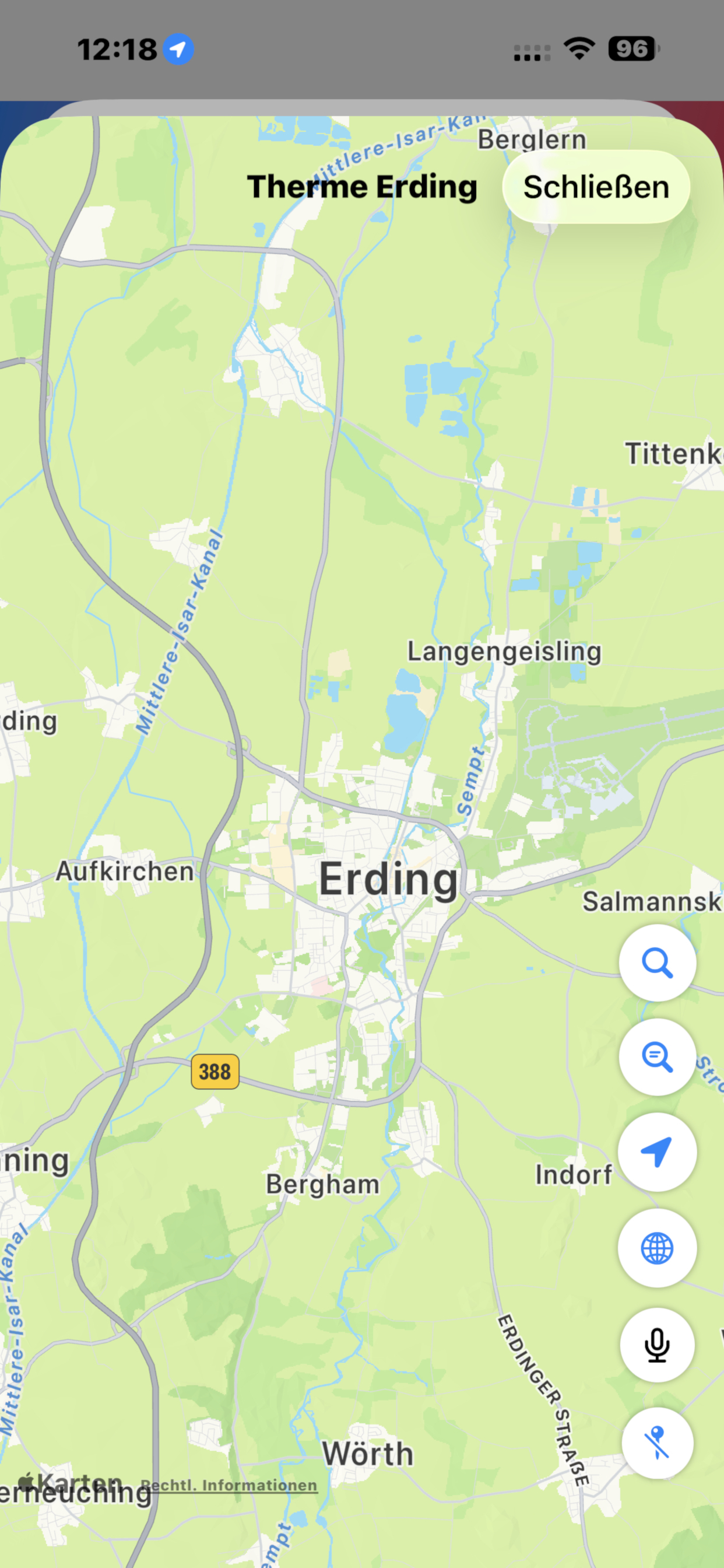 Reise To-Do Pro - Kartenansicht