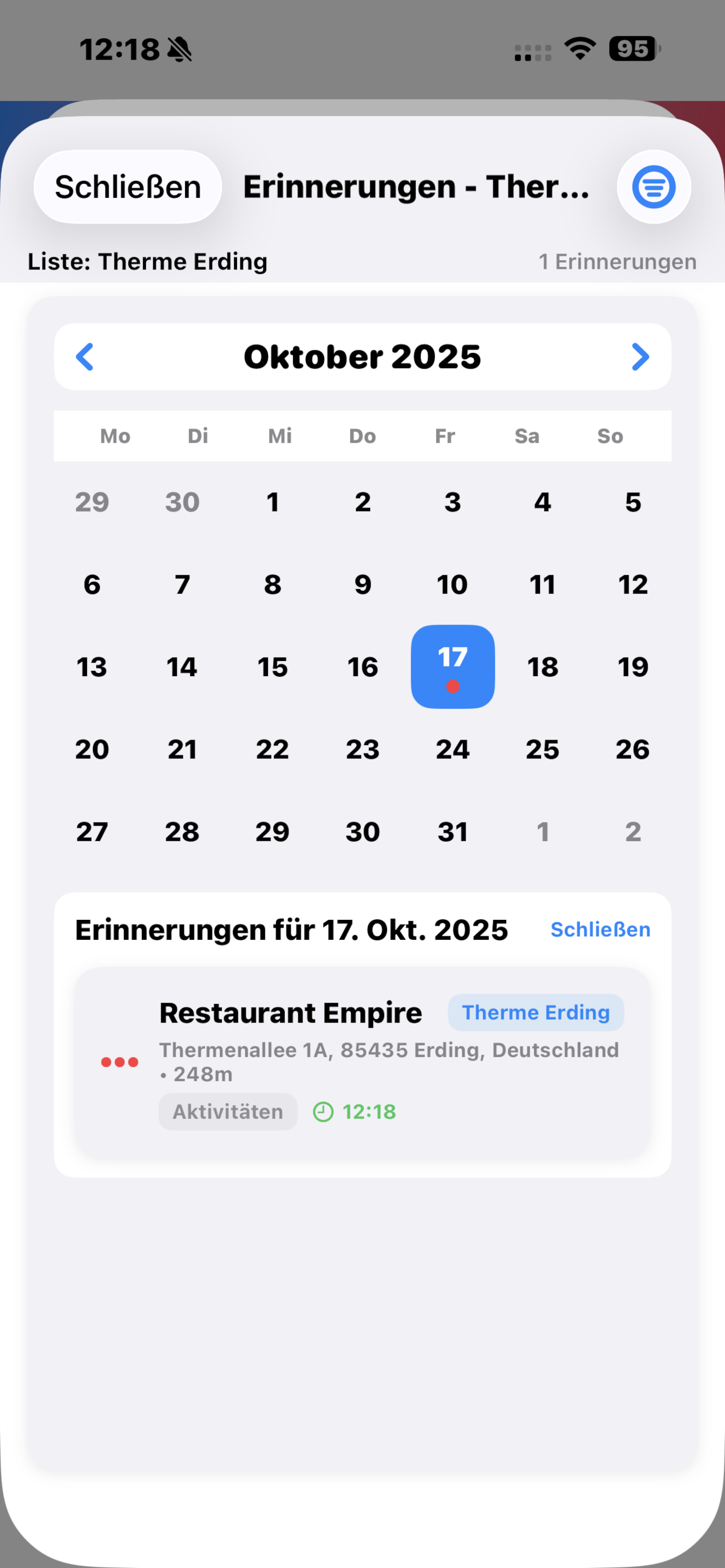 Reise To-Do Pro - Kalender